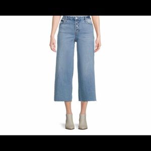 Button Fly Wide Leg Jeans